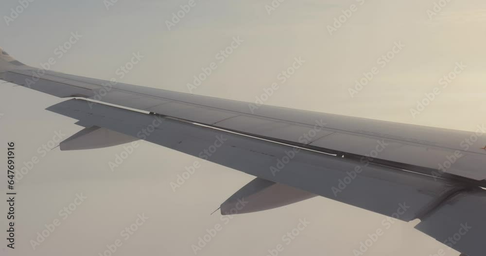 Flying on a plane, spoilers on the wing Flying on a plane, spoilers on the wing