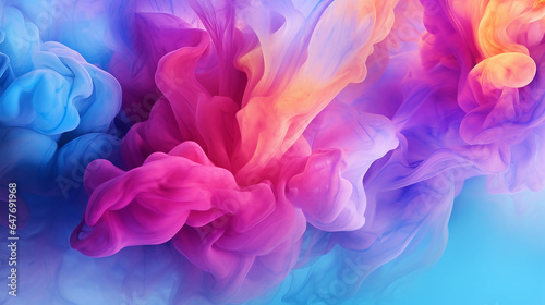 Colorful Smoke Background with blooming colored smoke. © vista