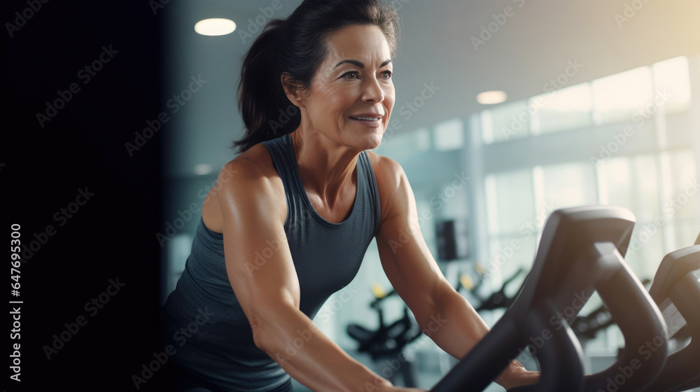 Morning Exercise Regimen in a Well-Lit Gym Morning Exercise Regimen in a Well-Lit Gym