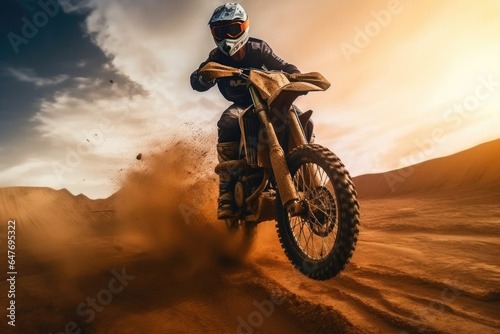 Off the Beaten Path: Rider Tackling Off-Road Challenges © Andrii 