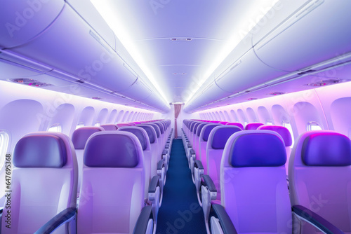 Contemporary Airplane Interior: Comfort and Space
