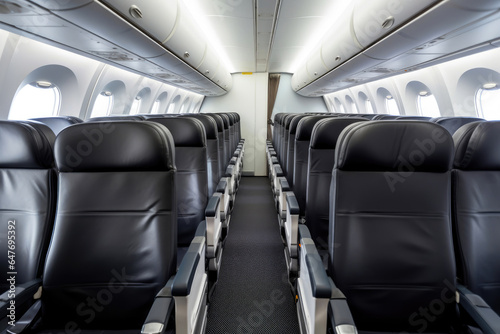 Rows of Modern Aircraft Seats