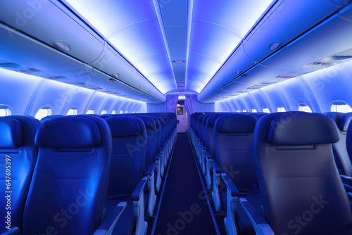 Luxury Air Travel: Rows of Empty, Inviting Seats