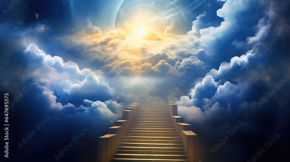 Stairway Beyond the Clouds: A Divine Passage