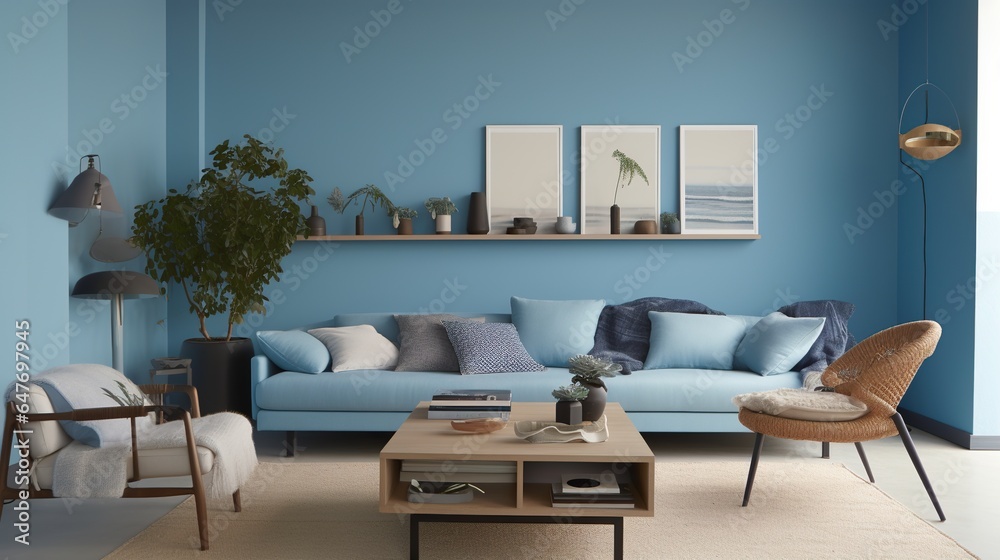 Fototapeta premium A Calming and Serene Shade of Blue That Transports You to Tranquility