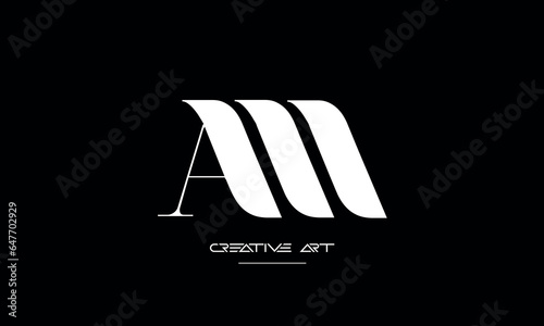 AM, MA, A, M abstract letters logo monogram