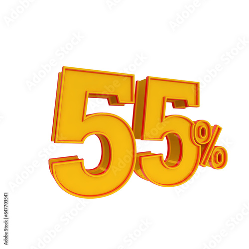3d golden number 55% percent