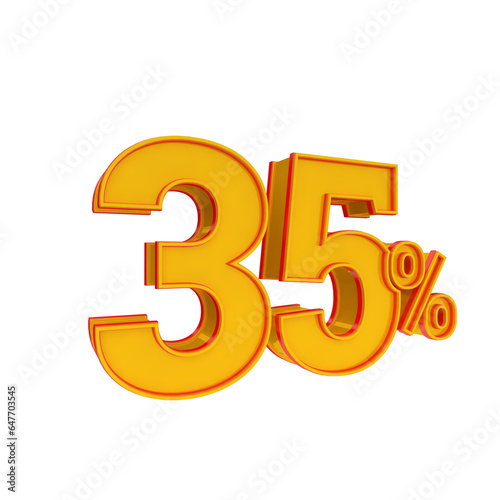 3d golden number 35% percent