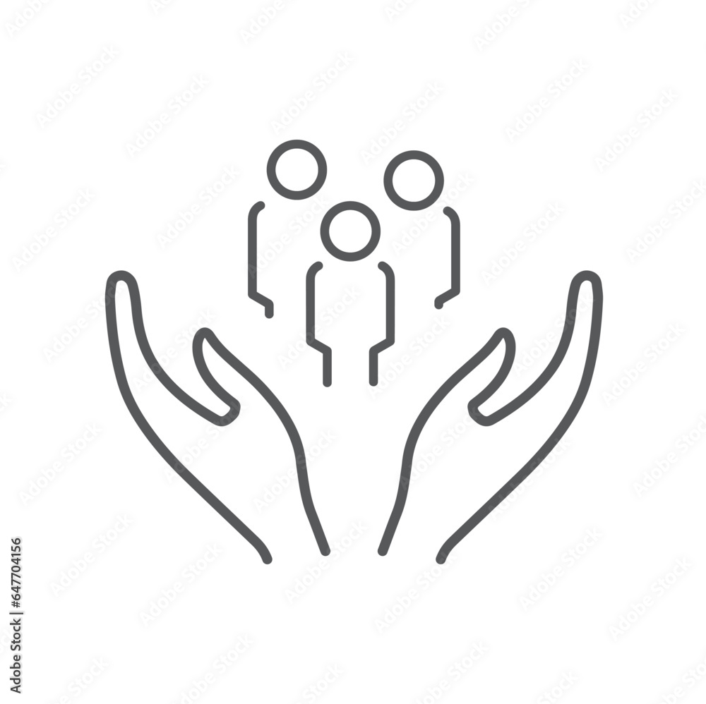 Safe peoples, family flat design style. Safe peoples, family flat design style.