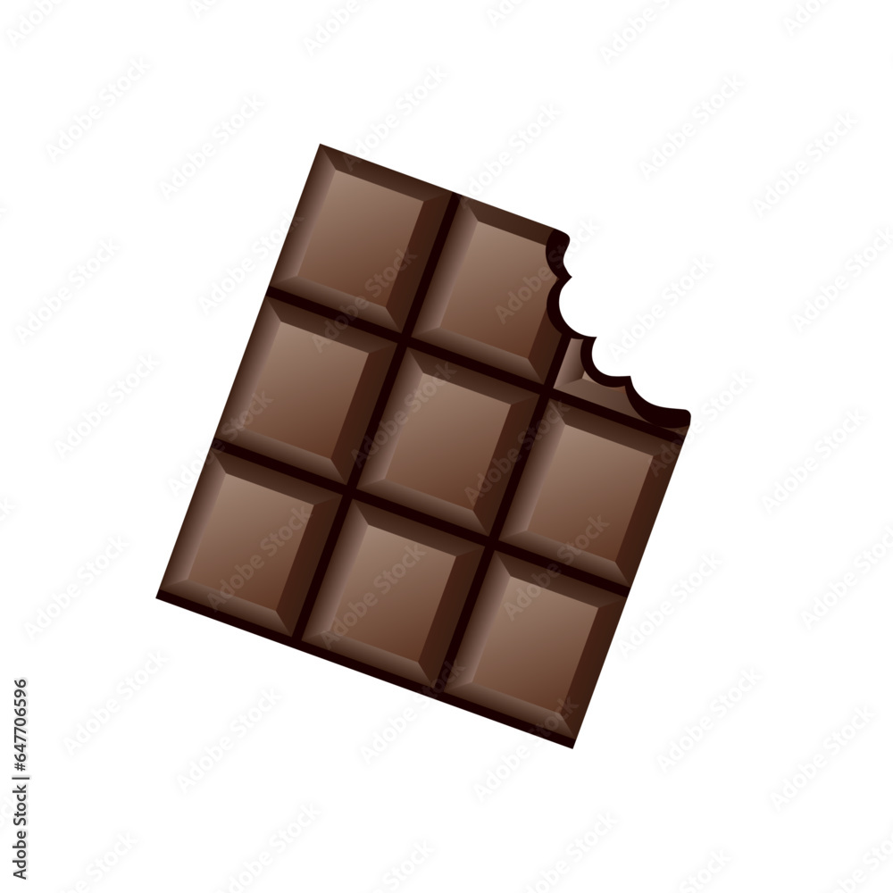 Fototapeta premium Chocolate bar isolated on white