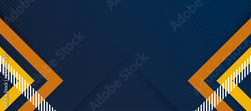 Blue geometric abstract background  modern minimalist presentation background  business and technology banner background.