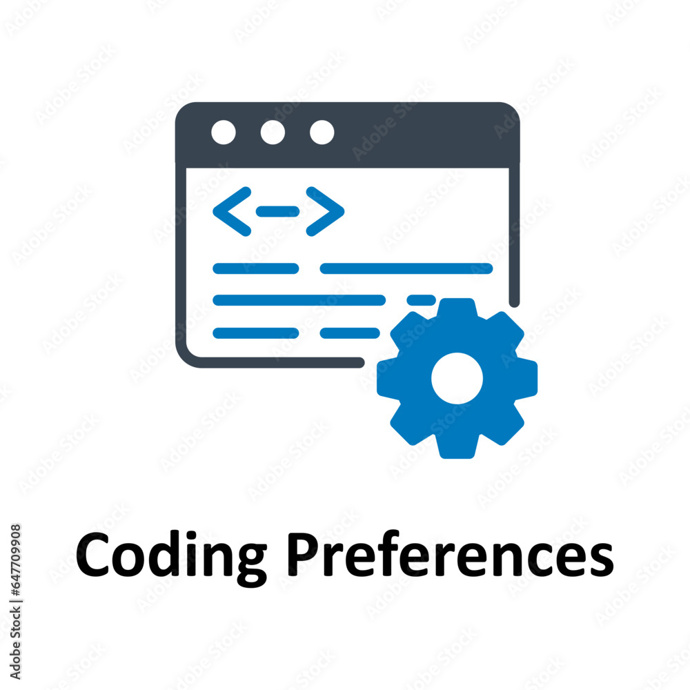Coding preferences Vector Icon

