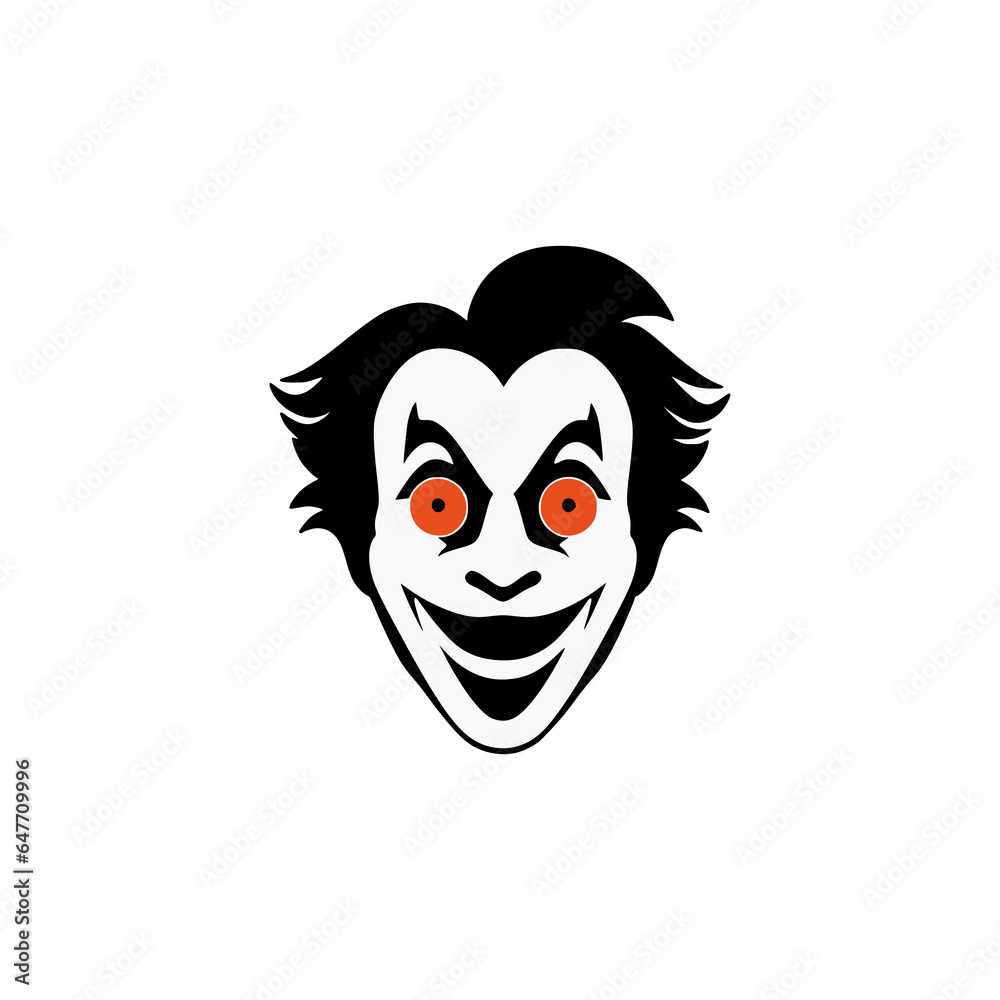Obraz premium simple face character logo vector illustration template design