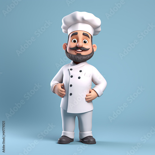 3d chef cartoon character 