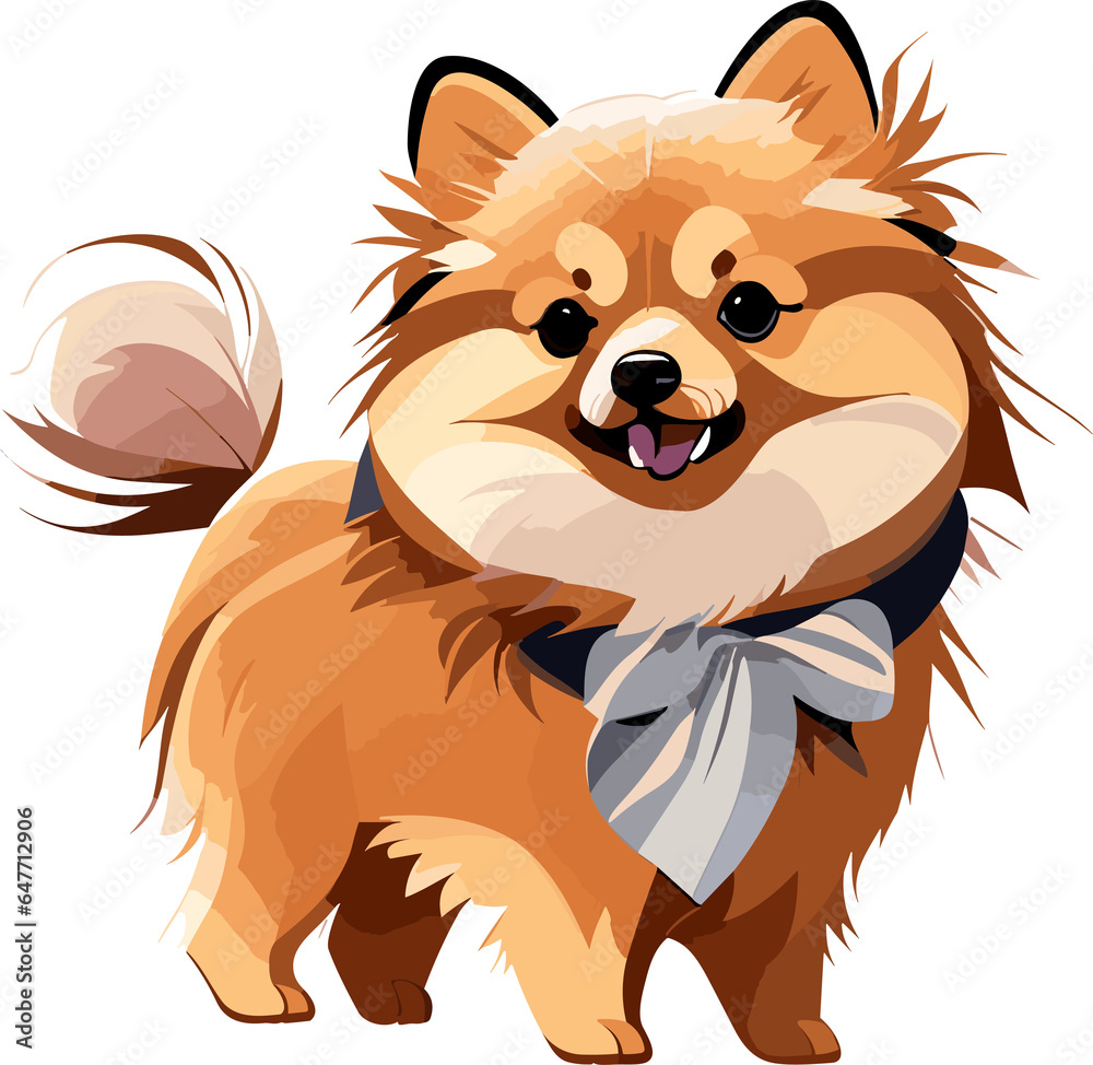 Pomeranian Cartoon Cute Dog Pomeranian Cartoon Cute Dog