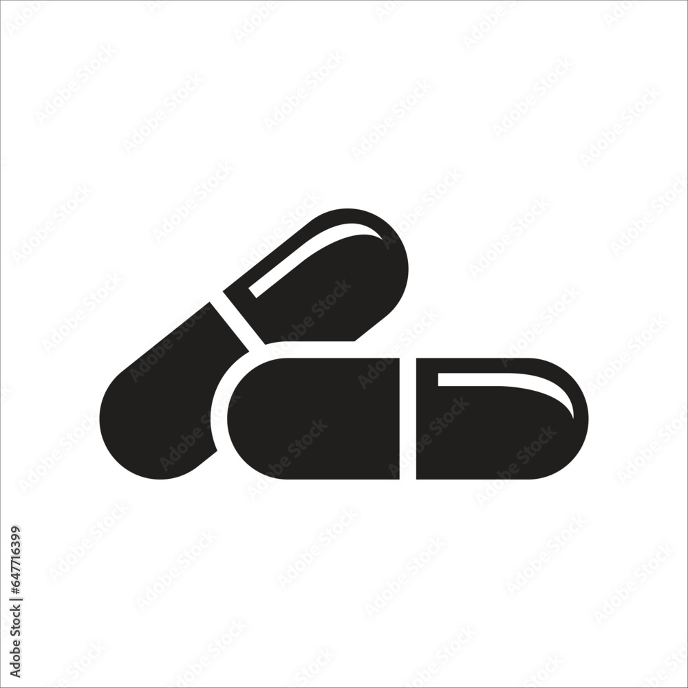 pill icon simple design art eps 10