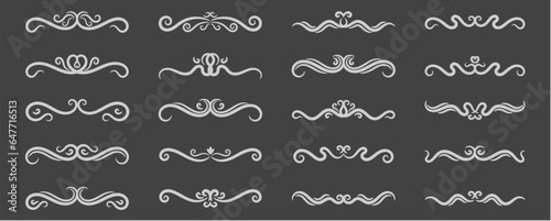 Vector illustration of decorative corner frame set