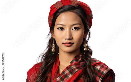 Elegance in Tradition Nepali Newari Attire. Generative AI photo