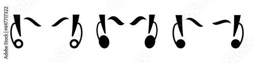 Avatar of a man with piercing. Profile avatar icon. Vector illustration isolated on white background.