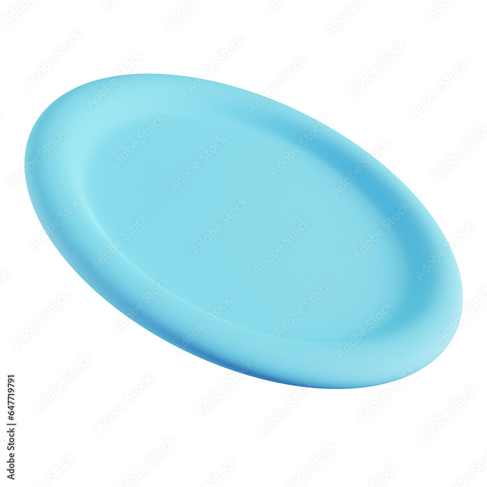 3D Illustration of Blue Plate 3D Illustration of Blue Plate