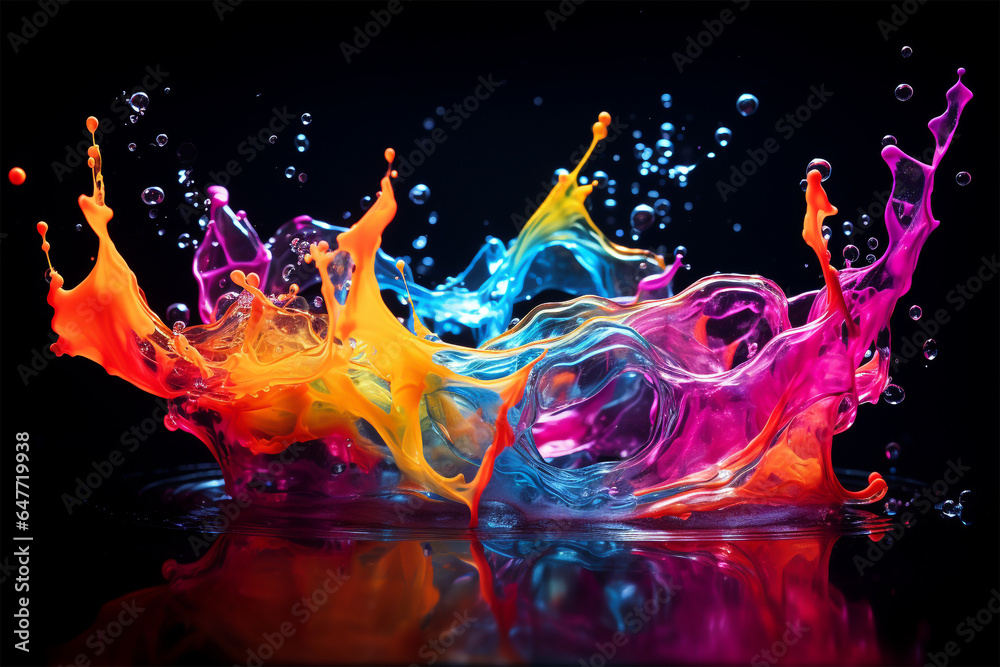 Neon Water Splash