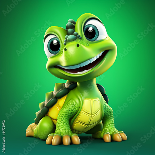 3d cute cartoon turtle monster realistic 3d monster  © 92ashrafsoomro