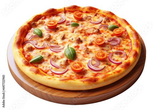 3D illustration pizza isolated.
