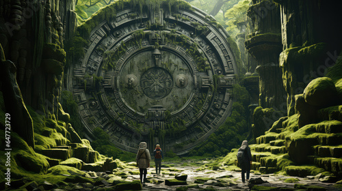 Mysteries Unveiled  Ancient Ruins on an Alien Planet as Imagined by Generative AI