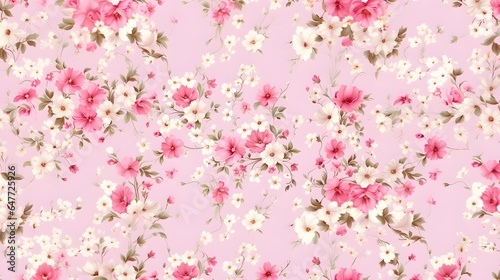 pink flower bunch design pattern