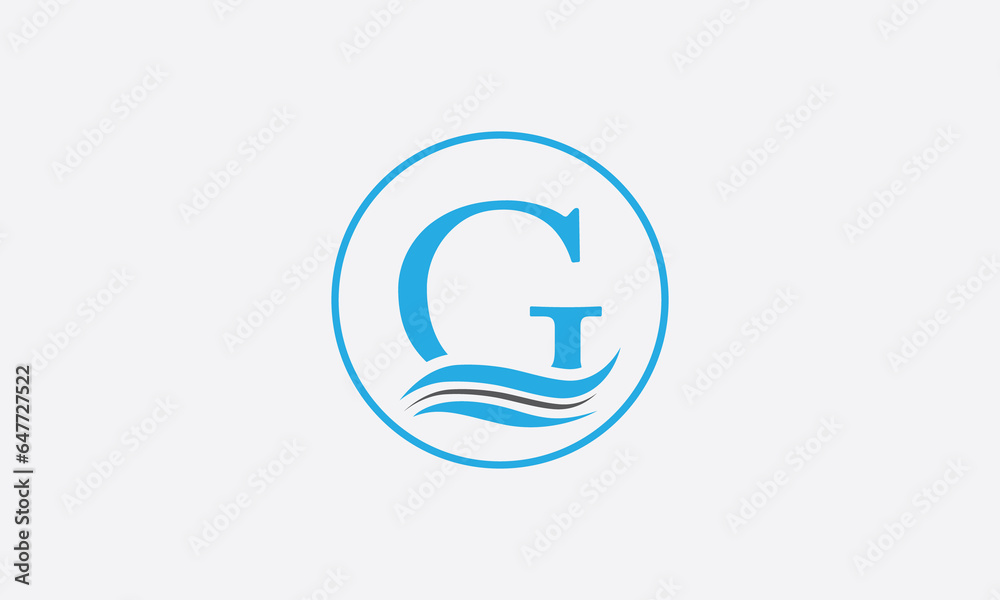 Water wave logo. wave letter icon vector and water wave symbol letter Water wave logo. wave letter icon vector and water wave symbol letter