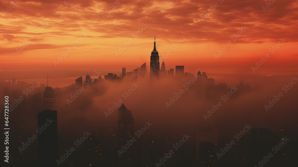 Obraz premium The Desolate Echoes: Dystopian Apocalyptic City as Envisioned by Generative AI