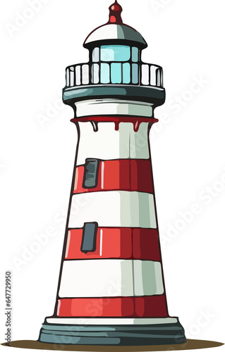 lighthouse isolated with white background generated AI