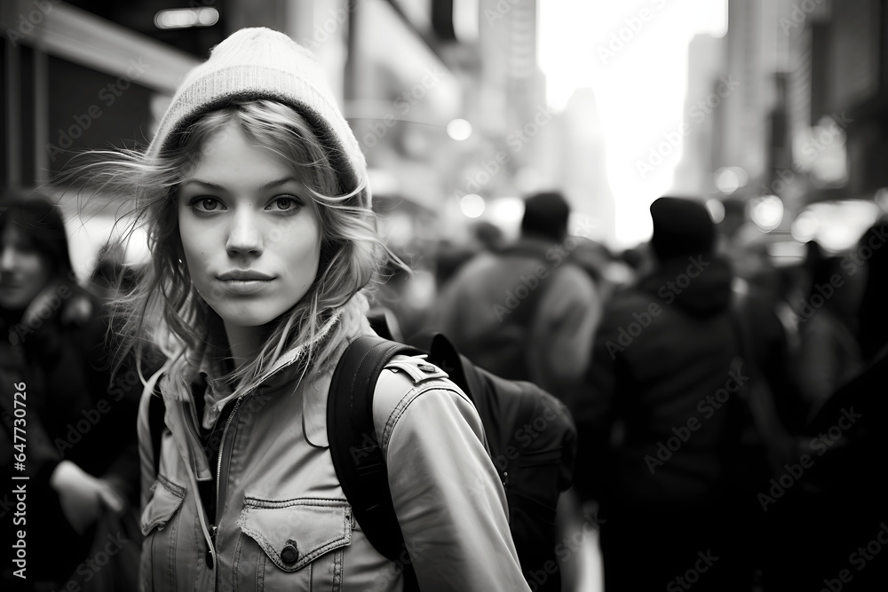 Person on New York street, street photograhy, men, woman, urban, real life