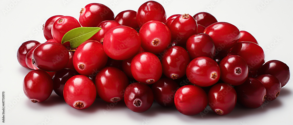 Top view of Cranberry isolated on white background. Top view of Cranberry isolated on white background.