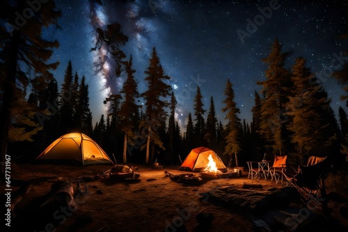 camping, the night view 