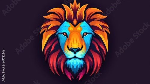 lion s head in full color vector