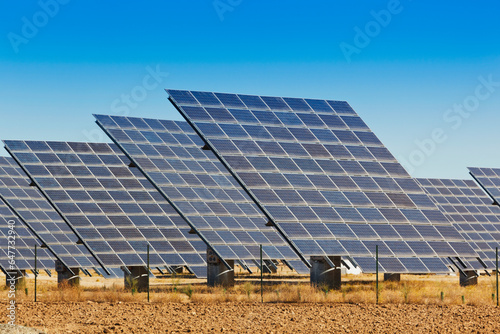 Solar Energy Collection Panels Near Orgaz; Toledo Province, Castilla La Mancha, Spain photo