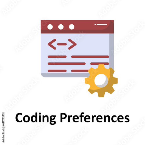 Coding preferences Vector Icon

