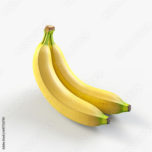 Banana fruit on white background