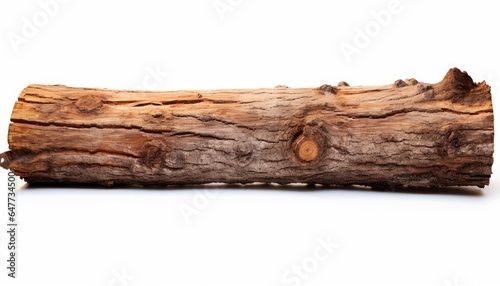 a piece of wood on white background photo
