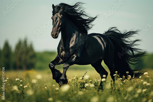 Beautiful black mustang