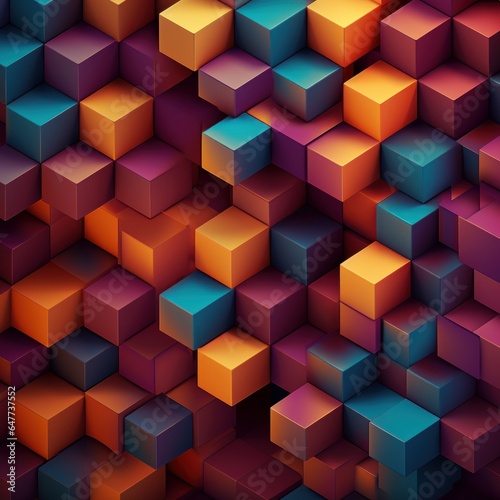 3d colorful cube pattern background