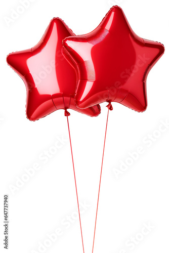 Red star balloon for party and celebration