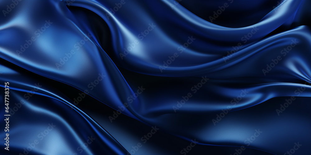 Fototapeta premium Blue satin fabric background