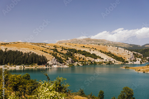 view of the lake in mountains