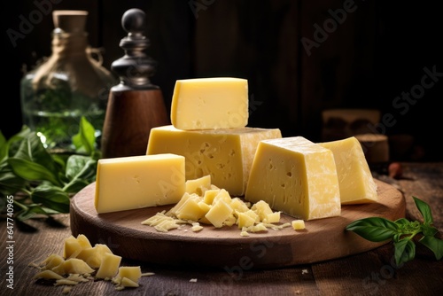 Cheese on Wooden Cutting Board