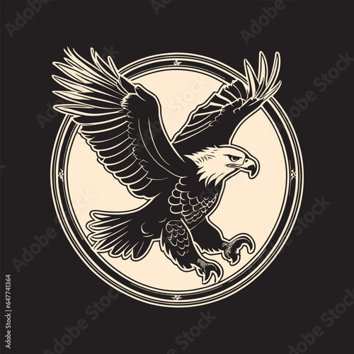 Eagle Mascot vector logo icon	