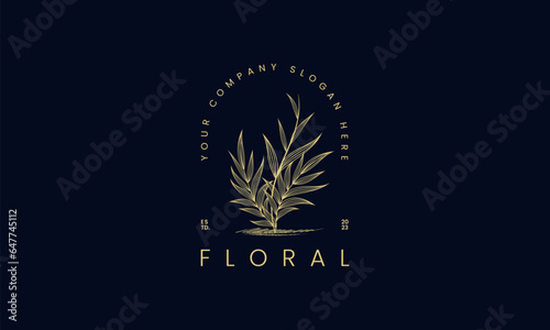 natural and organic logo modern design. Natural logo for branding, corporate identity and business card