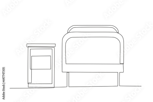 An intensive room concept. Intensive care unit one-line drawing