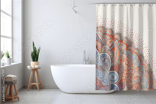 shower curtain bath interior, clean bath, shower, interior bathing, restroom photo